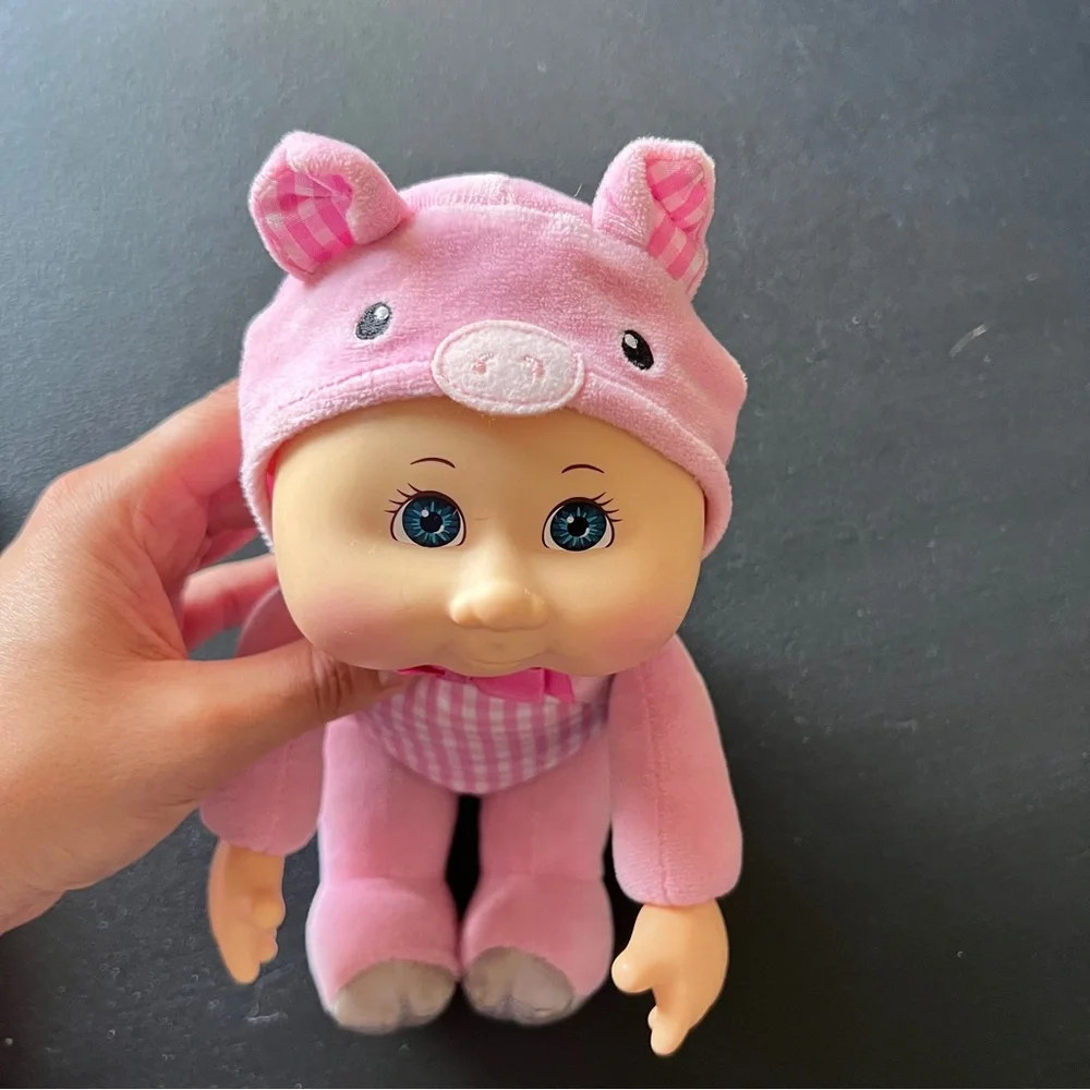 Cabbage Patch Kids Cuties Penny The Pig Doll 9” Pink Costume CPK - Picture 2 of 12